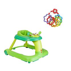 Foto van Chicco bundel - 123 loopstoel groen & rammelaar regenboog speelringen