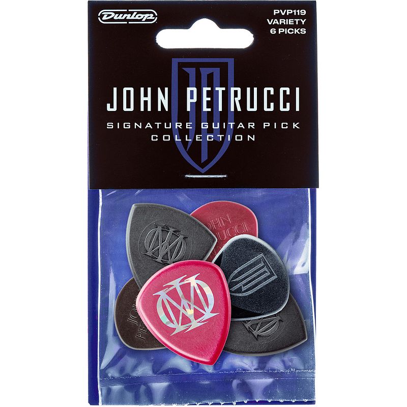 Foto van Dunlop pvp119 john petrucci signature pick collection plectrumset (6 stuks)