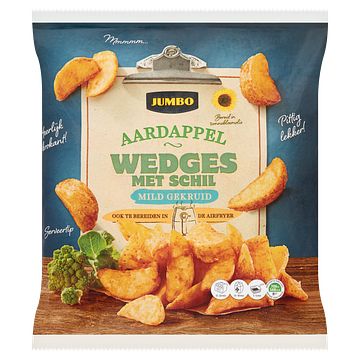 Foto van Jumbo aardappelwedges mild gekruid met schil 600g