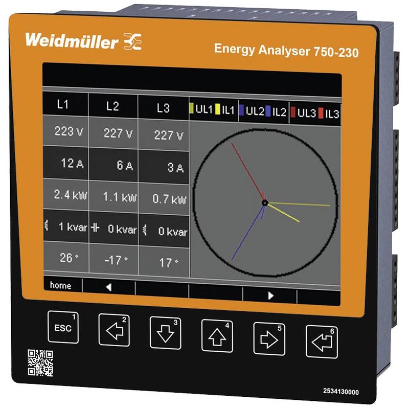 Foto van Weidmüller energy analyser 750-230 digitaal inbouwmeetapparaat