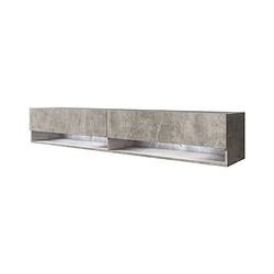 Foto van Meubella - tv-meubel asino led - betonlook - 180 cm