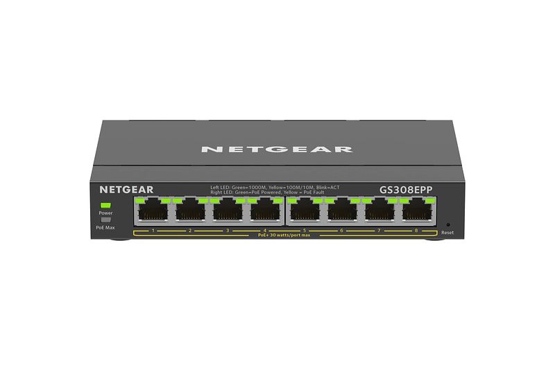 Foto van Netgear gs308epp-100pes switch