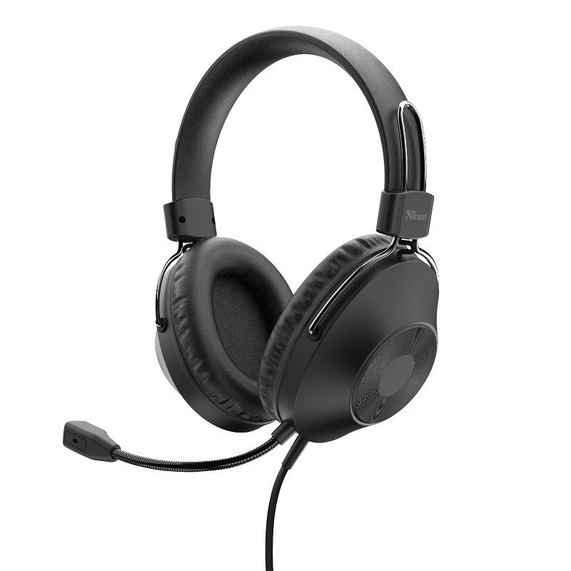 Foto van Trust ozo over-ear usb headset headset zwart