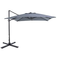 Foto van Sorara® roma deluxe kantel zweefparasol 300 x 300 cm grijs