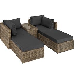 Foto van Tectake - wicker loungeset san domino bruin - 403168