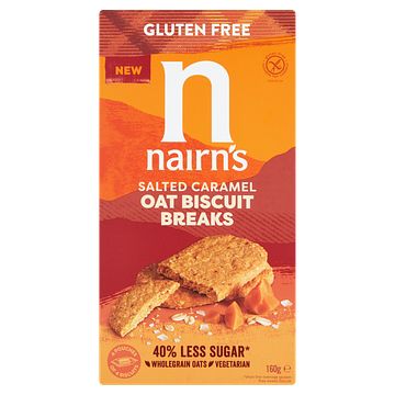 Foto van Nairn'ss salted caramel oat biscuit breaks 160g bij jumbo