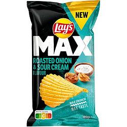 Foto van Lay'ss max roasted onion & sour cream chips 185gr bij jumbo