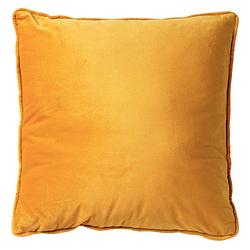 Foto van Dutch decor finn - sierkussen velvet golden glow 60x60 cm - geel