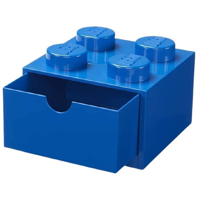 Foto van Lego bureaulade 4 noppen 15,8 x 11,3 cm polypropyleen blauw