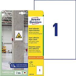 Foto van Avery-zweckform l7877-20 ( 210 x 297 mm, wit, 20 stuk(s), permanent, sterk hechtend