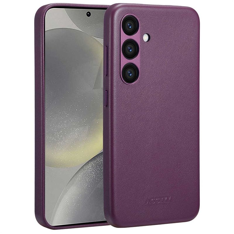 Foto van Accezz magsafe leather backcover samsung galaxy s24 telefoonhoesje paars