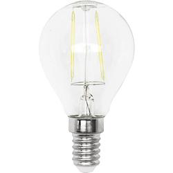 Foto van Lightme lm85265 led-lamp energielabel f (a - g) e14 kogel 4 w = 40 w warmwit (ø x l) 45 mm x 75 mm dimbaar, filament / retro-led 1 stuk(s)