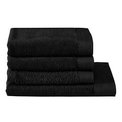 Foto van Seahorse pure 3x baddoek + 1x douchelaken - zwart
