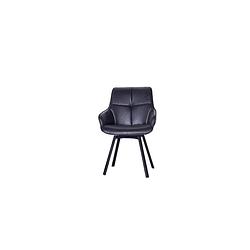 Foto van Giga meubel draaibare stoel zwart - pu-leer - shannon
