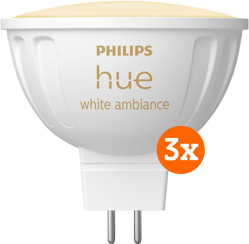 Foto van Philips hue spot white ambiance mr16 3-pack