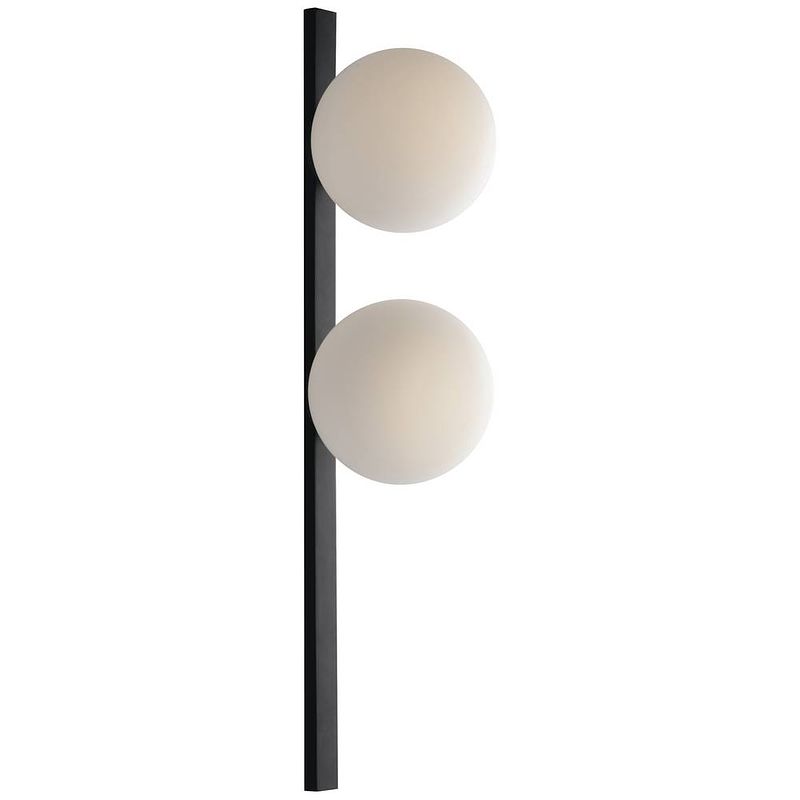 Foto van Eco-light wandleuchte 9110-ap2 nero wandlamp e14 wit, zwart