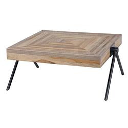 Foto van Hoyz - salontafel teca - balance - 70x70x33 - hout - bruin