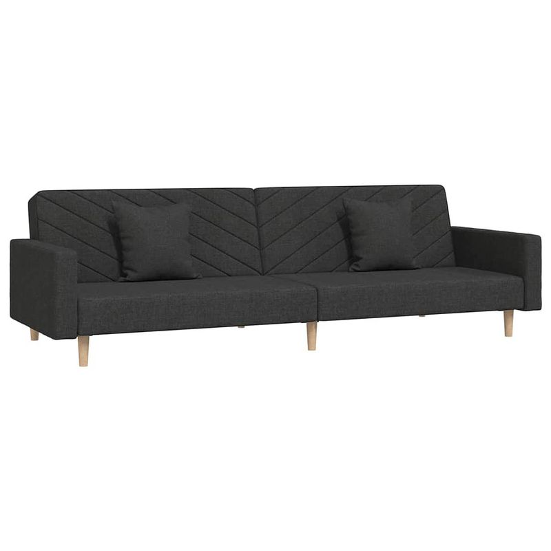 Foto van The living store bedbank sullivan - slaapbank - zwart - 220 x 84.5 x 69 cm - multifunctioneel