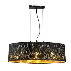 Foto van Industriële hanglamp tuxon - l:65cm - e27 - metaal - zwart