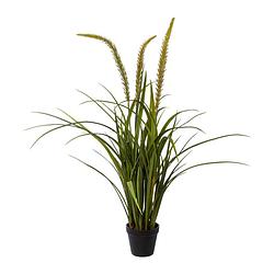 Foto van Kopu® kunstplant miscanthus 90 cm - 3 pluimen - in zwarte pot