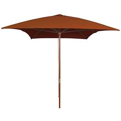 Foto van Vidaxl parasol met houten paal 200x300 cm terracottakleurig