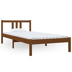 Foto van Vidaxl bedframe massief hout honingbruin 90x200 cm