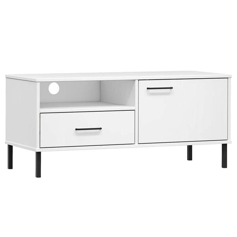 Foto van The living store oslo houten tv-kast - 106 x 40 x 46.5 cm - wit