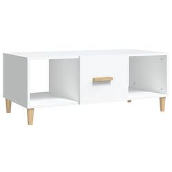 Foto van Vidaxl salontafel 102x50x40 cm bewerkt hout wit