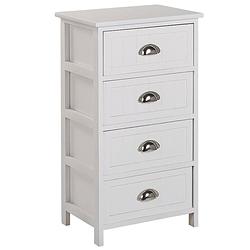 Foto van Beliani lucy - commode-wit-paulowniahout