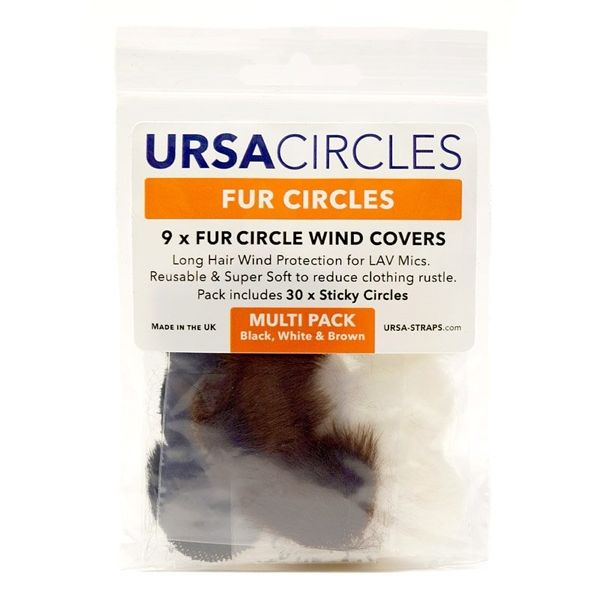 Foto van Ursa straps 9x fur circles + 30x stickies multipack (3xzwart/3xbruin/3xwit)