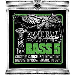 Foto van Ernie ball 3836 coated bass 5 regular slinky 45 - 130 snarenset