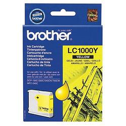 Foto van Brother inktcartridge, 400 pagina'ss, oem lc-1000y, geel 5 stuks