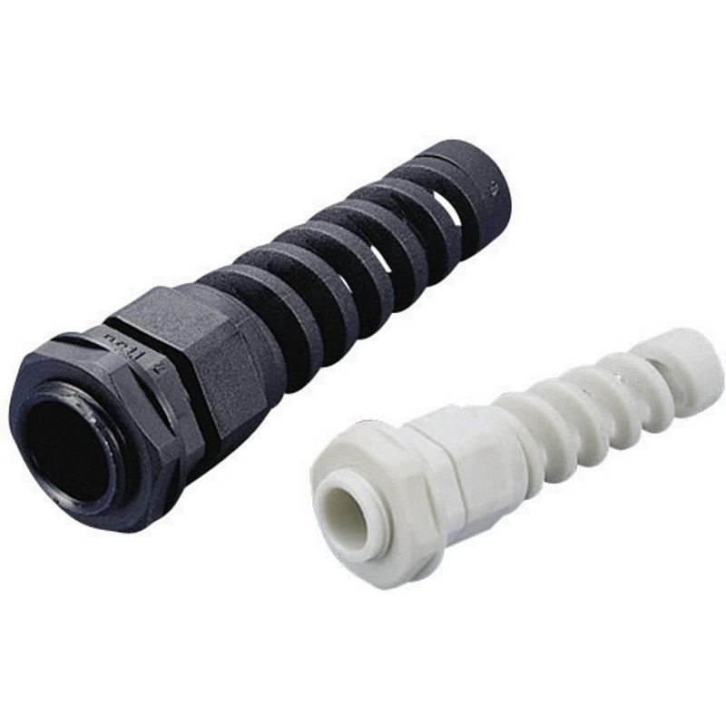 Foto van Tru components 1593297 wartel met beschermspiraal pg13.5 polyamide grijs-wit (ral 7035) 1 stuk(s)