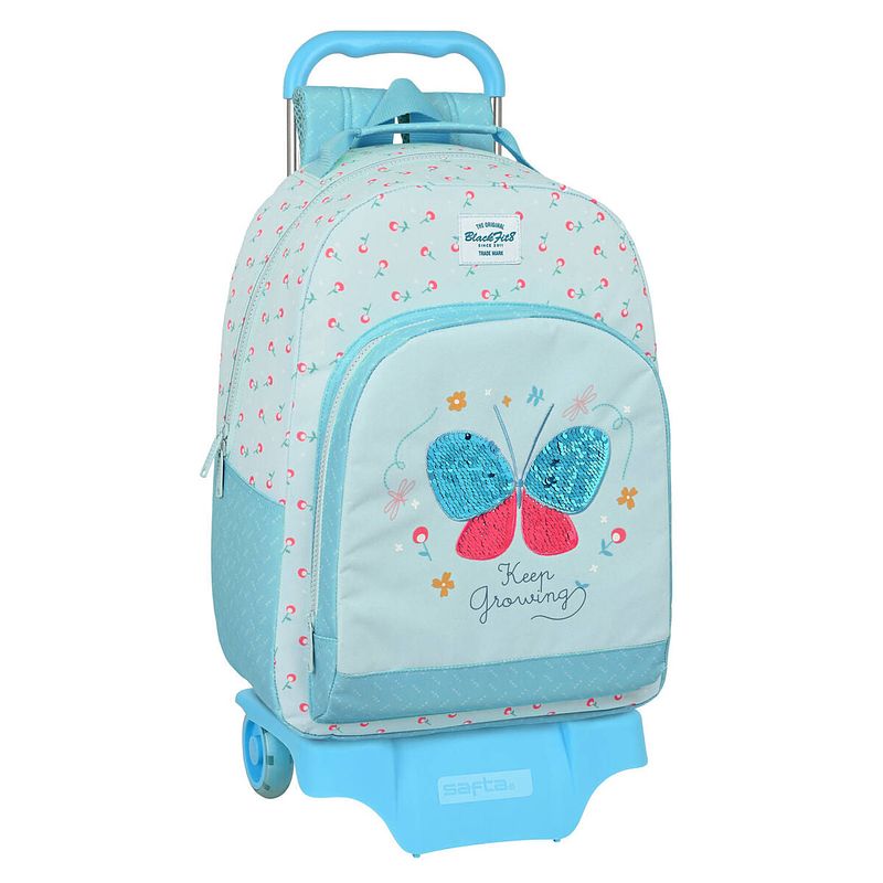 Foto van Schoolrugzak met wielen blackfit8 keep growing licht blauw (32 x 42 x 15 cm)