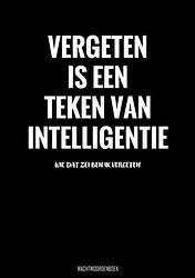 Foto van Vergeten is een teken van intelligentie - wachtwoordenboek - grappige cadeaus - paperback (9789464801361)