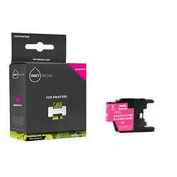 Foto van Inktmedia® -navulinkt - geschikt brother lc-1220ma inktcartridge magenta - navul inkt - refill inkt