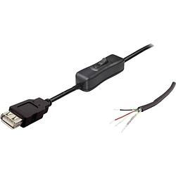 Foto van Usb-kabel met schakelaar bus, recht tc-2509040 tru components 1 stuk(s)