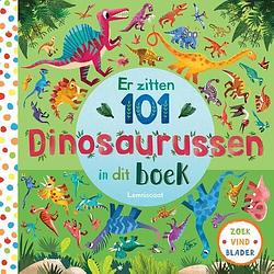 Foto van Er zitten 101 dinosaurussen in dit boek - rebecca jones - kartonboekje;kartonboekje (9789047712794)
