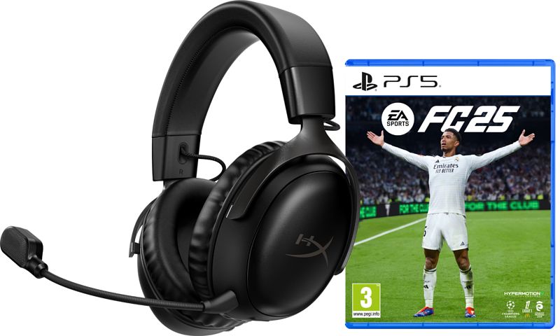 Foto van Hyperx cloud iii wireless zwart + ea sports fc 25 ps5