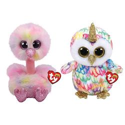 Foto van Ty - knuffel - beanie buddy - avery ostrich & enchanted owl