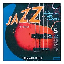 Foto van Thomastik-infeld jf345 jazz flat wound long scale 5-snarig