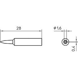 Foto van Weller xnt a soldeerpunt beitelvorm grootte soldeerpunt 1.6 mm inhoud: 1 stuk(s)