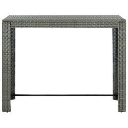 Foto van Infiori tuinbartafel 140,5x60,5x110,5 cm poly rattan grijs