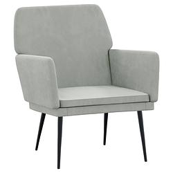 Foto van Vidaxl fauteuil 62x79x79 cm fluweel lichtgrijs