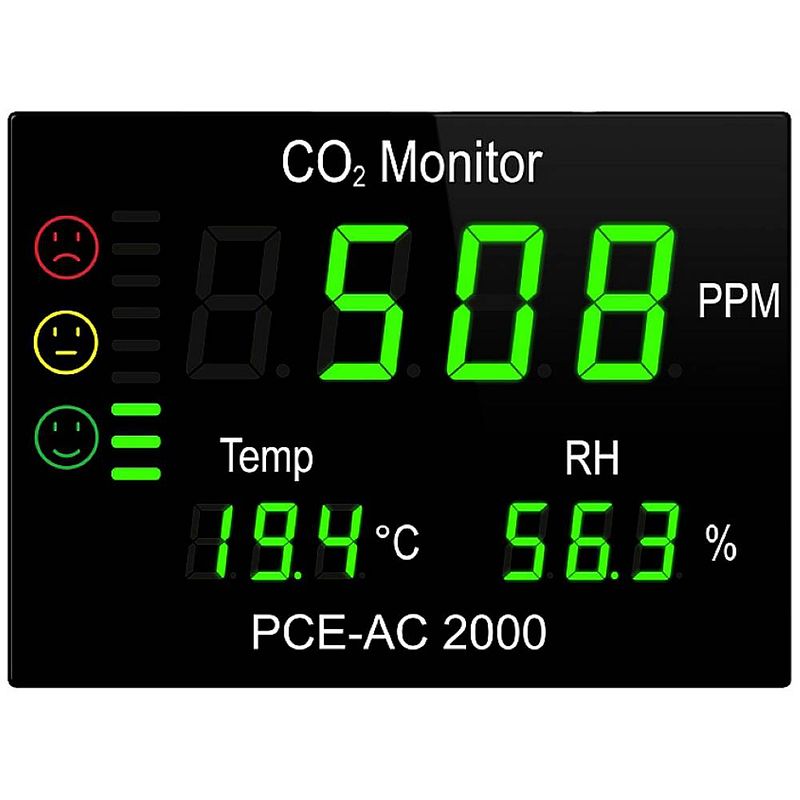 Foto van Pce instruments pce-ac 2000 co₂-meter temperatuur, vochtigheid, koolstofdioxide