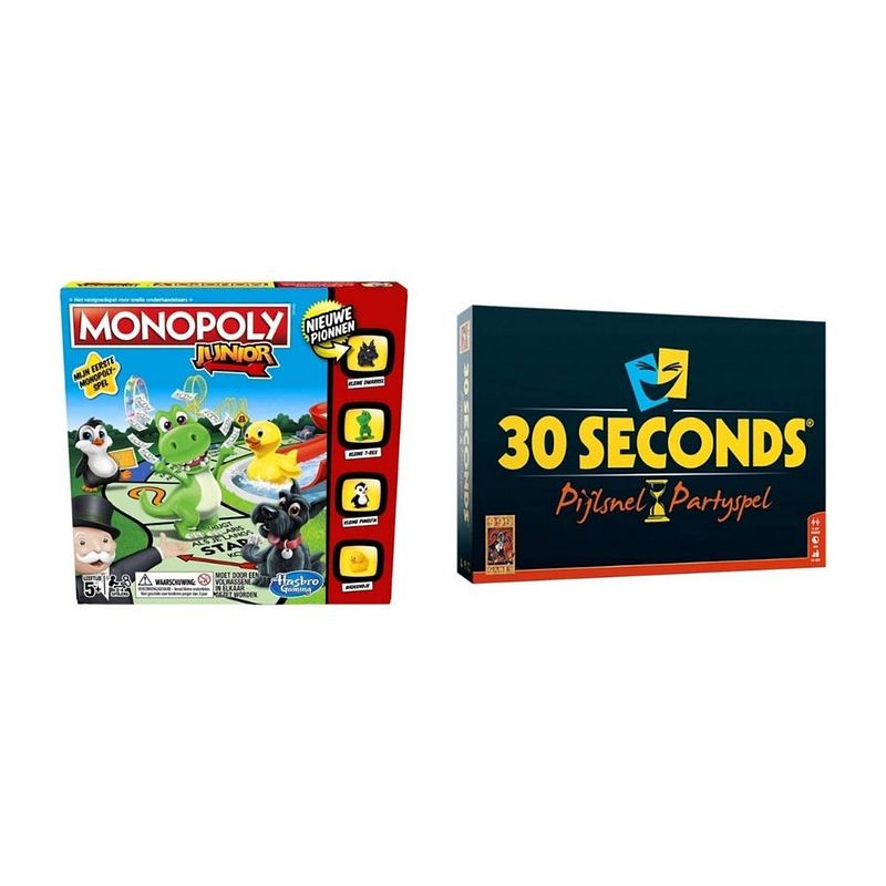 Foto van Spellenbundel - 2 stuks - monopoly junior & 30seconds