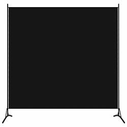 Foto van Vidaxl kamerscherm met 1 paneel 175x180 cm zwart