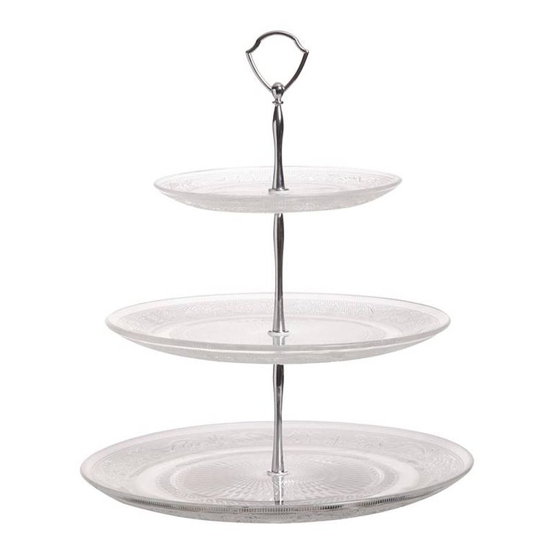 Foto van Cosy & trendy - retro etagere met 3 niveaus d18-25-29xh3