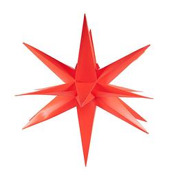 Foto van Anna'ss collection - red 3d star 60cm / 10led warm white / 1,5m transparen