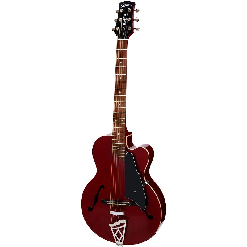 Foto van Vox giulietta vga-3ps semi-akoestische gitaar transparant rood